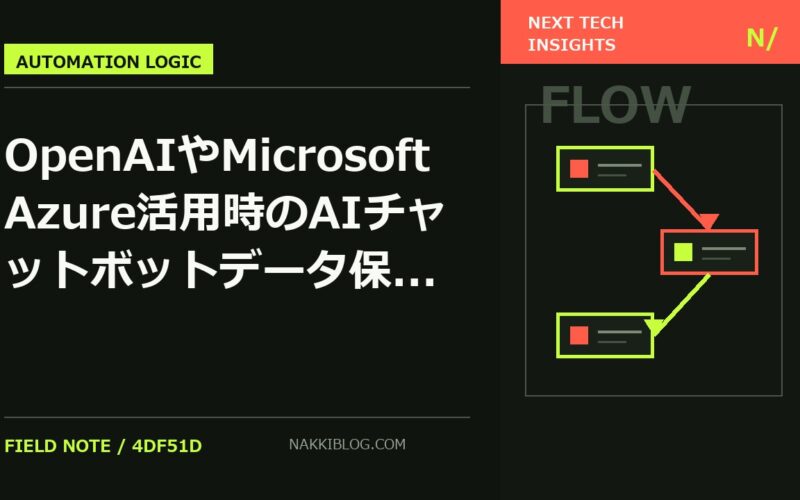 OpenAIやMicrosoft Azure活用時のAIチャットボットデータ保護とセキュリティ運用の注意点