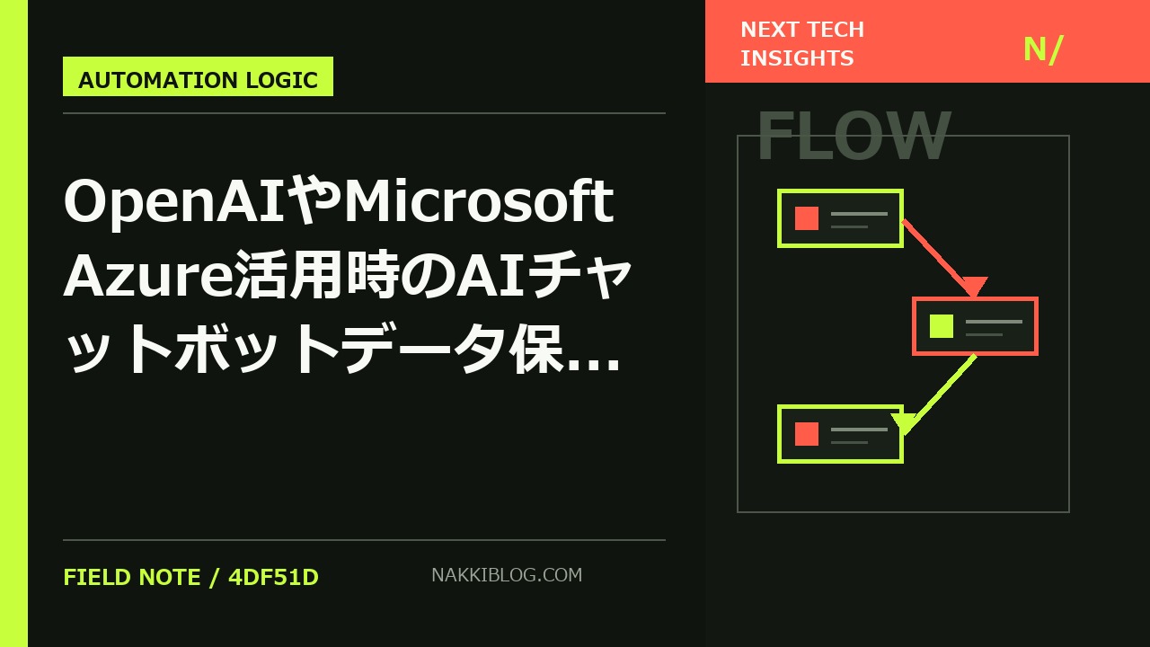 OpenAIやMicrosoft Azure活用時のAIチャットボットデータ保護とセキュリティ運用の注意点