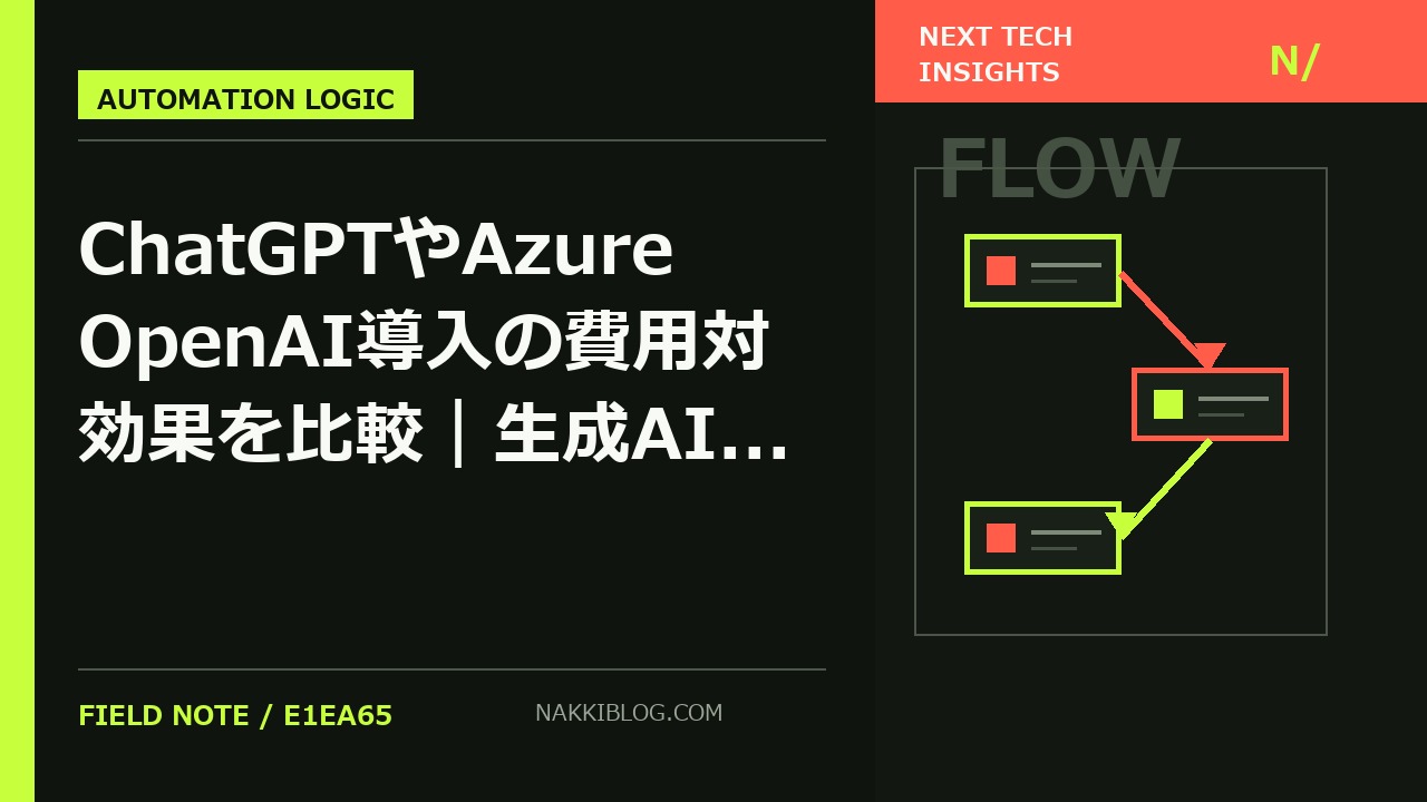 ChatGPTやAzure OpenAI導入の費用対効果を比較|生成AIのROI算出と失敗しない三次元実装の判断基準