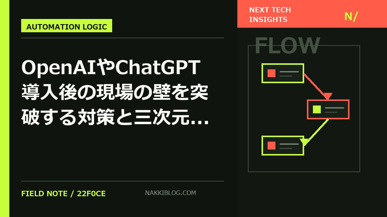 OpenAIやChatGPT導入後の現場の壁を突破する対策と三次元実装の業務改善ガイド