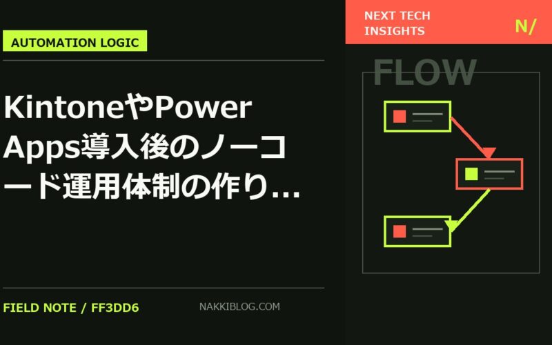 KintoneやPower Apps導入後のノーコード運用体制の作り方|野良アプリを防ぐガバナンス設計